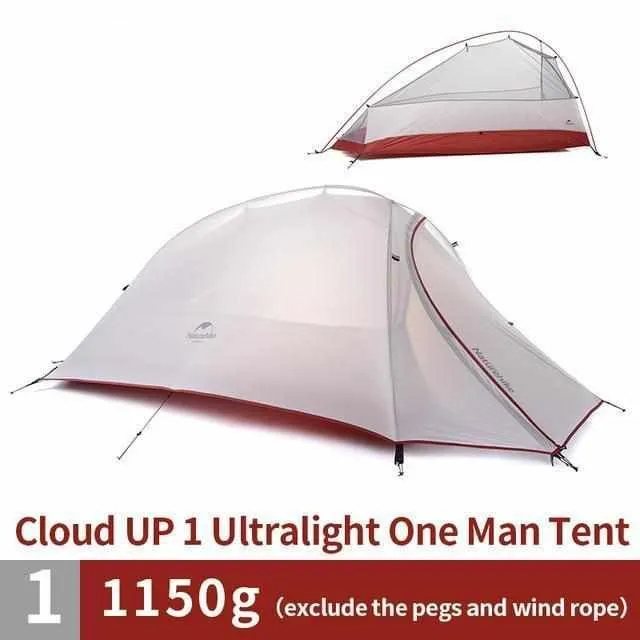 1 Person Ultralight 20D Silicone Dome Tent - Double-layer Outdoor Camping  Tents