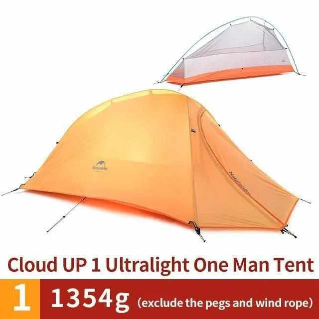 1 Person Ultralight 20D Silicone Dome Tent - Double-layer Outdoor Camping  Tents