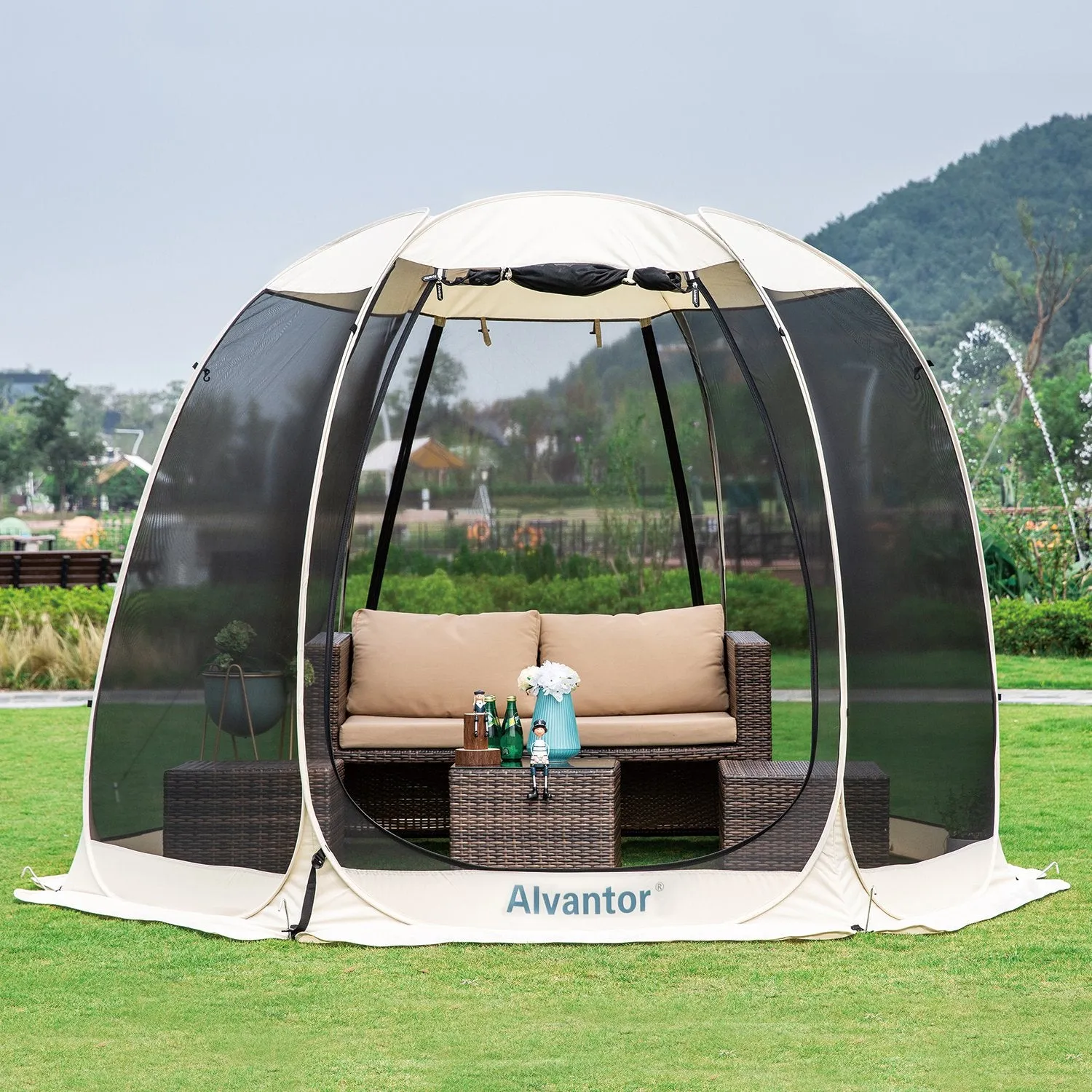 10' x 10' Alvantor Screened Shelter for 4-7 Person