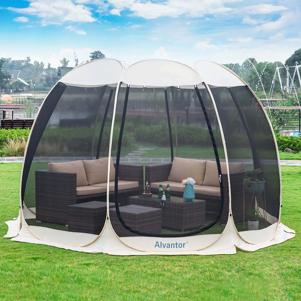 12' X 12' Instant Pop Up Screen House Tent Gazebo