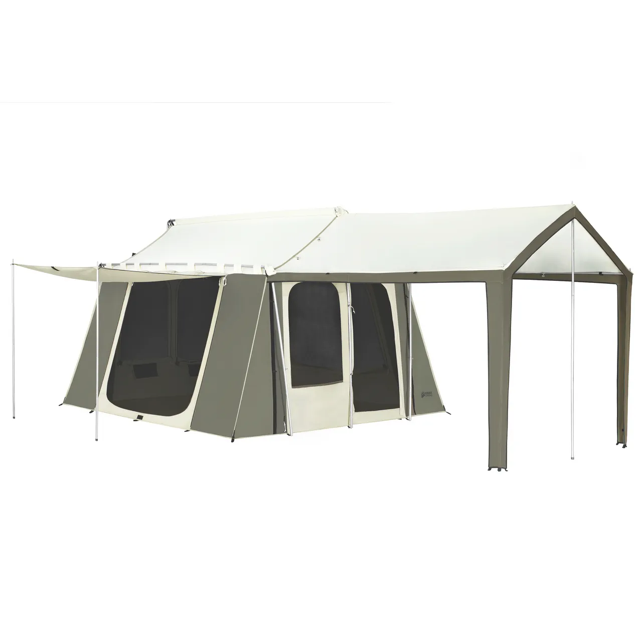 12 x 9 ft. Canvas Cabin Camping Tent with Deluxe Awning