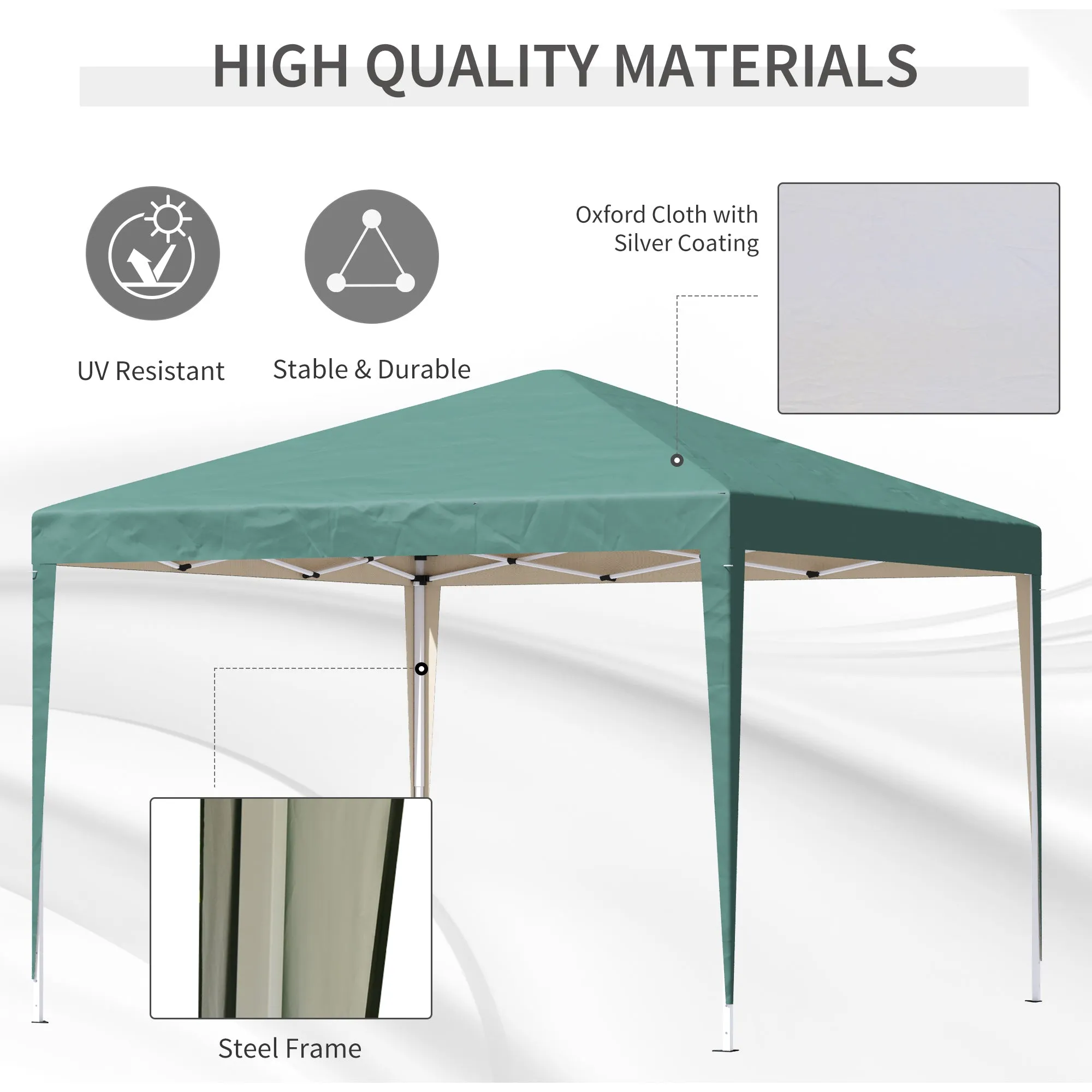 3 x 3 meter Garden Heavy Duty Canopy Rentals Marquee Party Tent Folding Wedding Canopy-Green