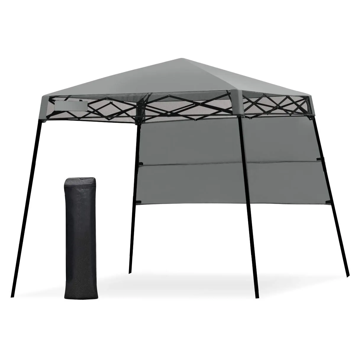 7 x 7 Ft Pop-up Canopy Tent, Outdoor Slant Leg Canopy Shelter with Carry Bag & 4 Stakes