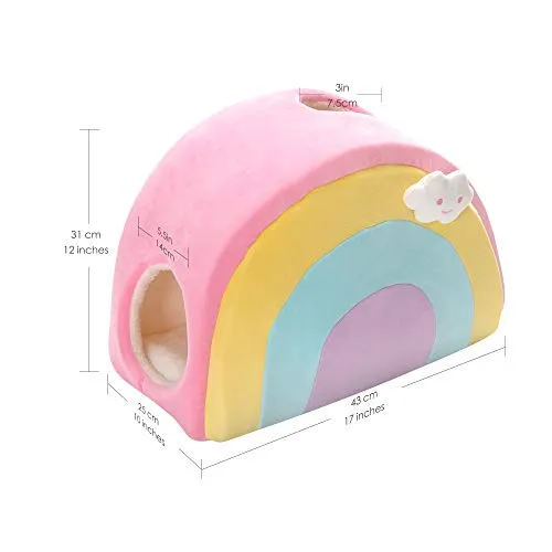 All Fur You Small Rainbow Cat Cave Kitten Bed Cat House