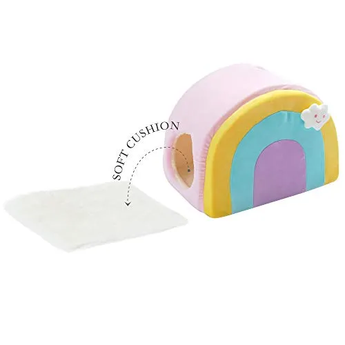 All Fur You Small Rainbow Cat Cave Kitten Bed Cat House