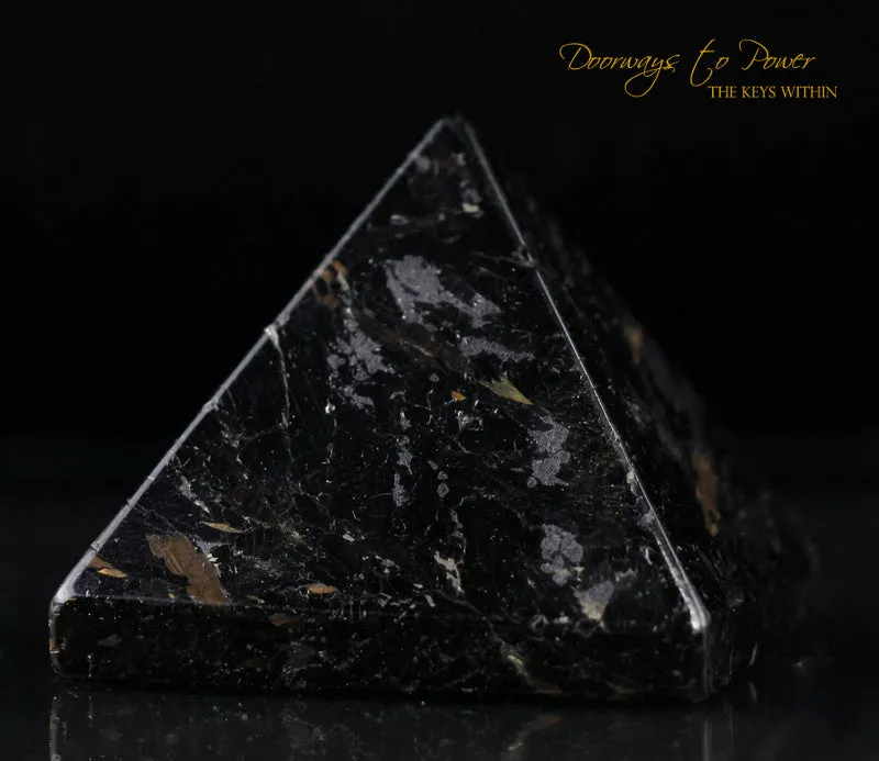 Ancient Nuummite Crystal Pyramid 3 Billion Years Old