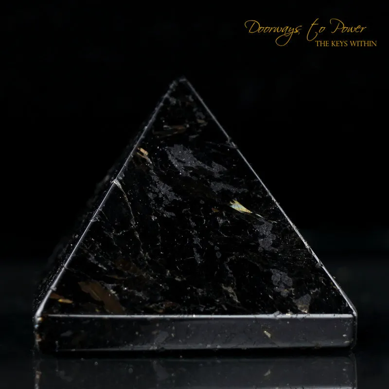 Ancient Nuummite Crystal Pyramid 3 Billion Years Old