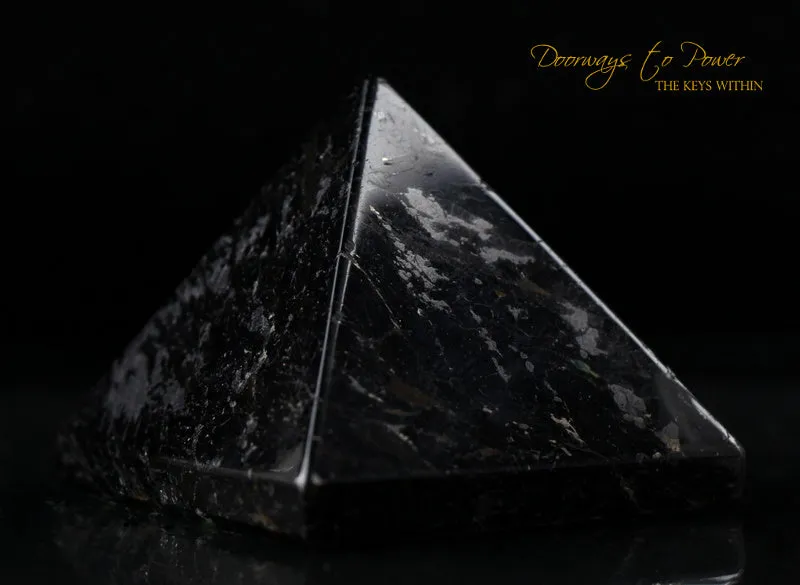 Ancient Nuummite Crystal Pyramid 3 Billion Years Old