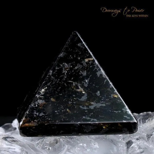 Ancient Nuummite Pyramid Crystal 3 Billion Years Old