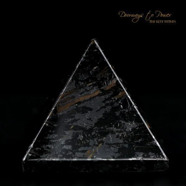 Ancient Nuummite Pyramid Crystal 3 Billion Years Old