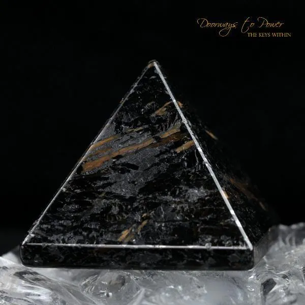 Ancient Nuummite Pyramid Crystal 3 Billion Years Old