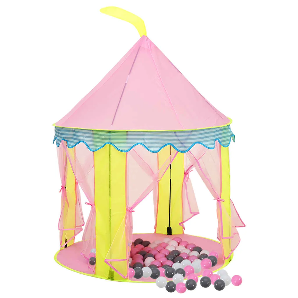 Children Play Tent with 250 Balls Pink 100x100x127 cm