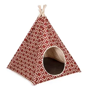 Classic Pet Teepee Tent - Moroccan Marsala