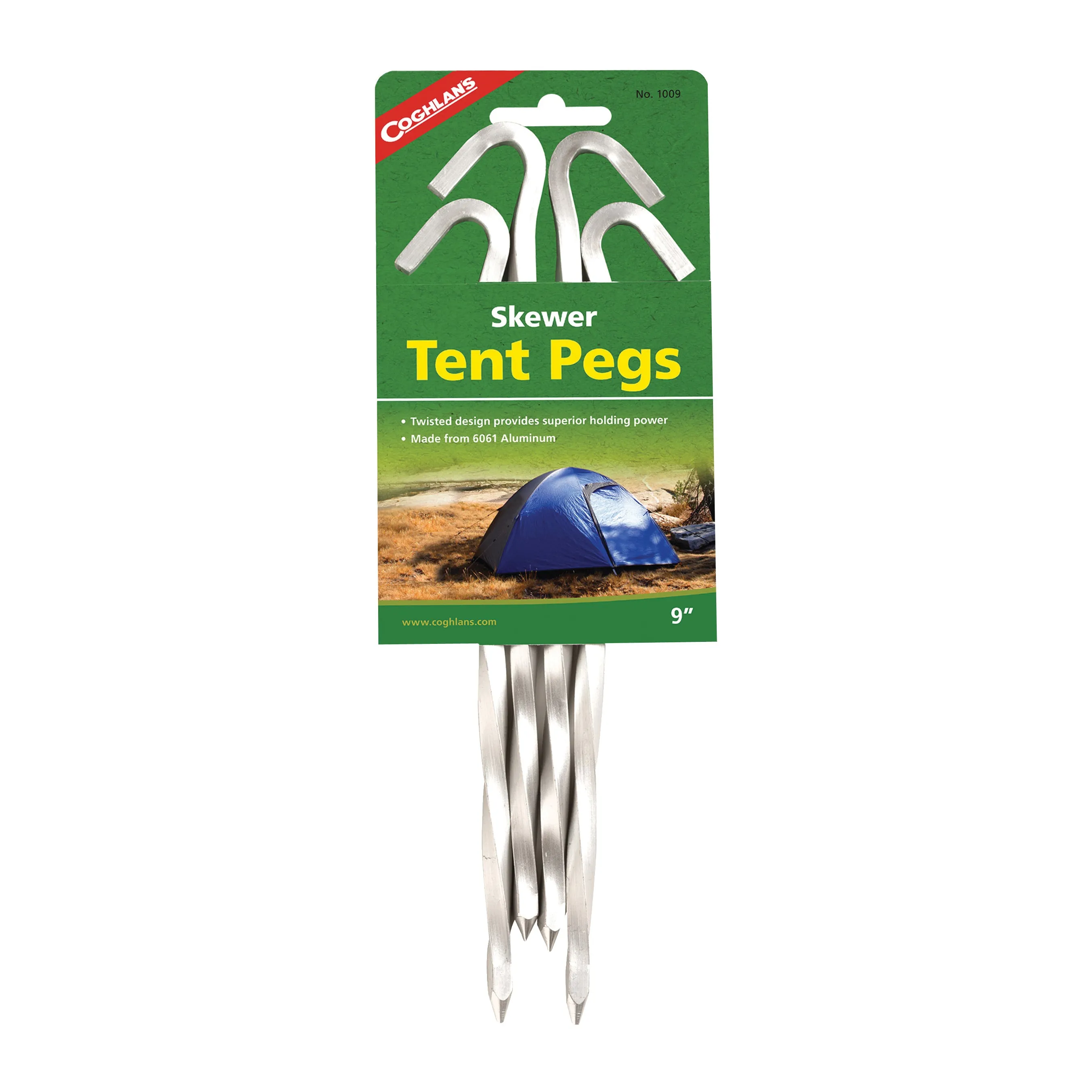 COGHLAN'S 1009 Skewer Peg, 9 in L, Aluminum