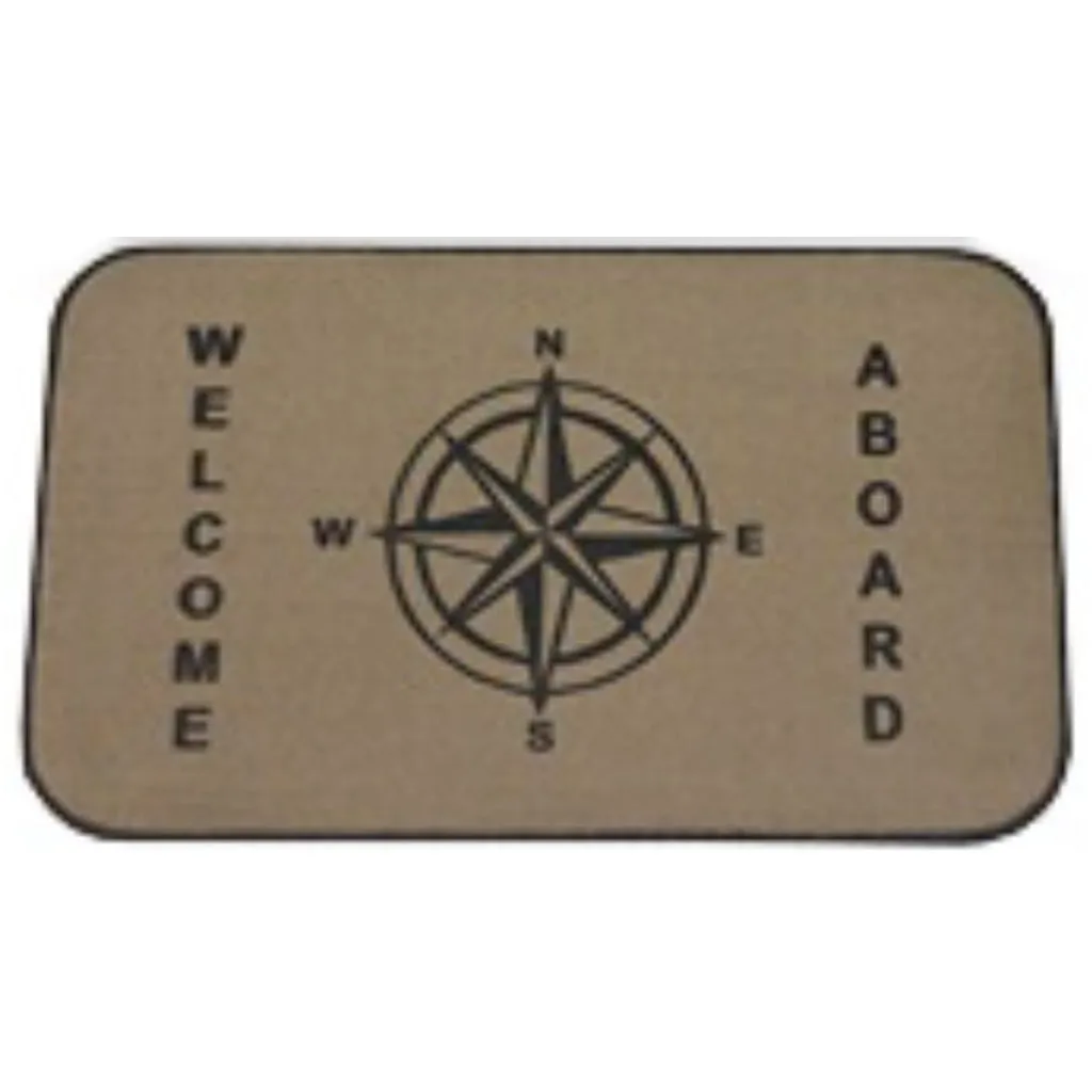 Compass Rose Welcome Aboard Mat