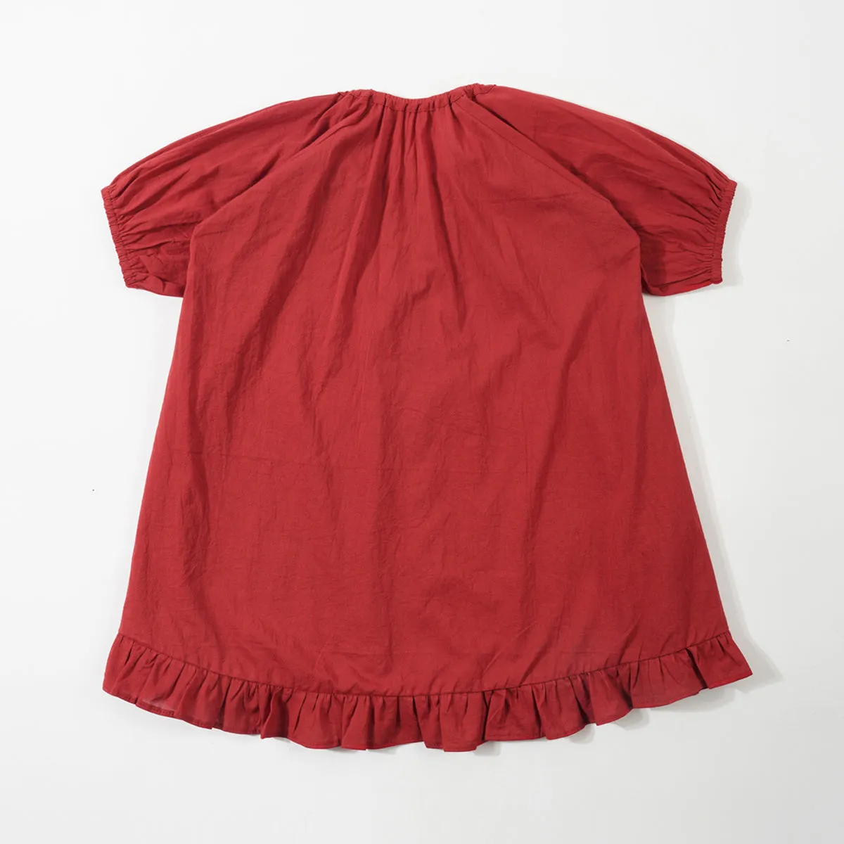 Cotton Bell Dress For Girls | Cherry Cheer | Red