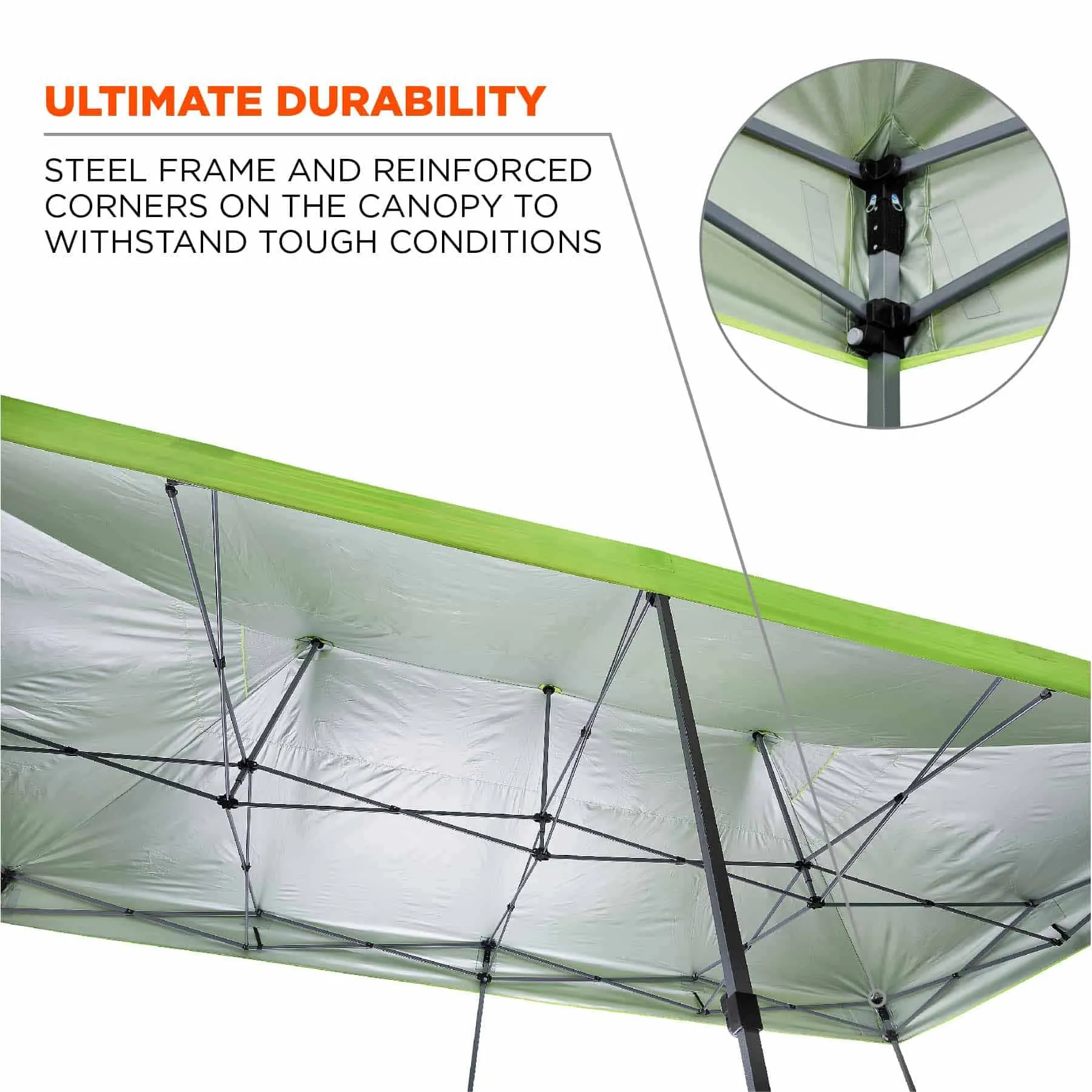 Ergodyne 12915-PALLET 6015 Pallet of 10 Lime Heavy-Duty Pop-Up Tent - 10ft x 20ft