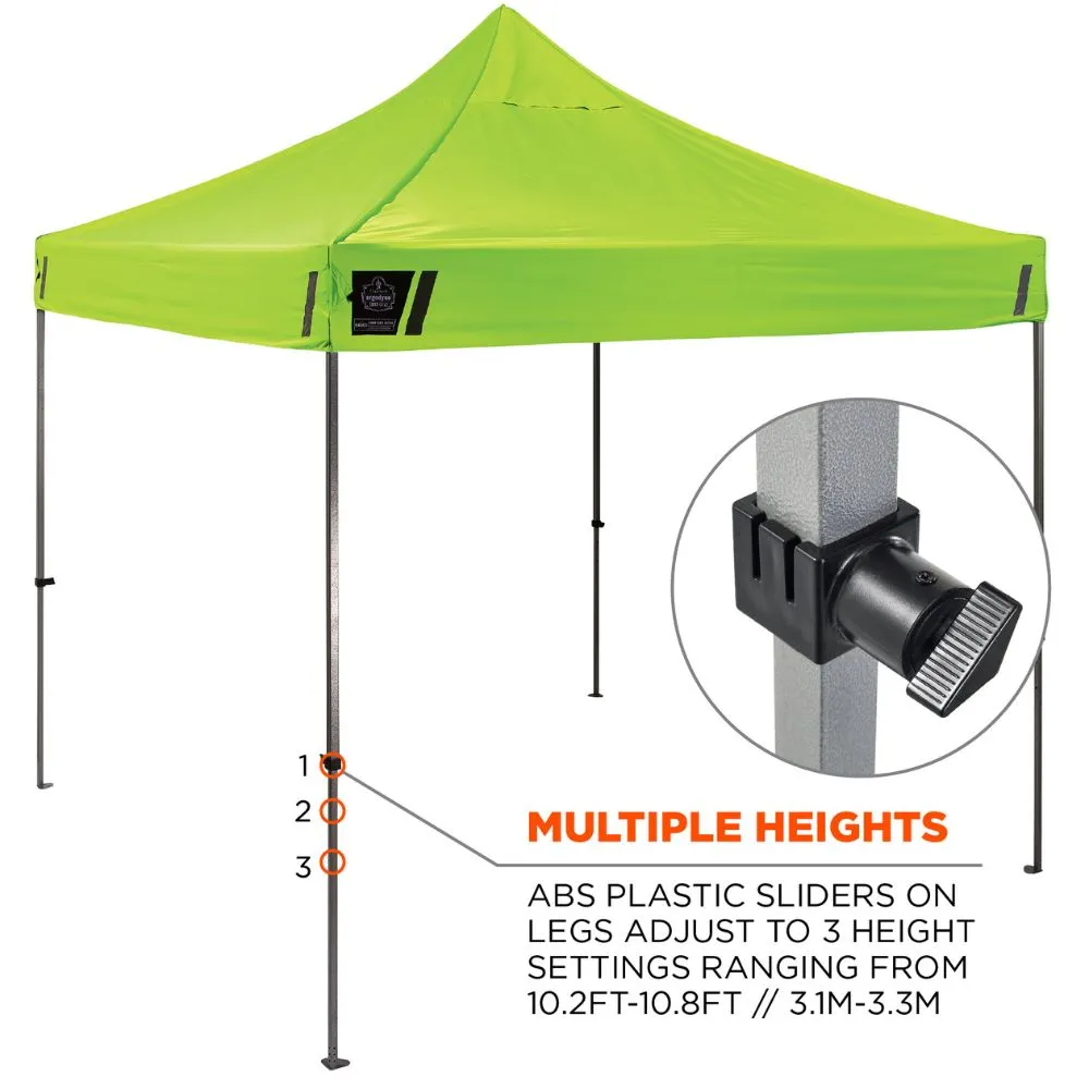 Ergodyne 12976 #6053 Single Lime Enclosed Pop-Up Tent Kit - 10ft x 10ft