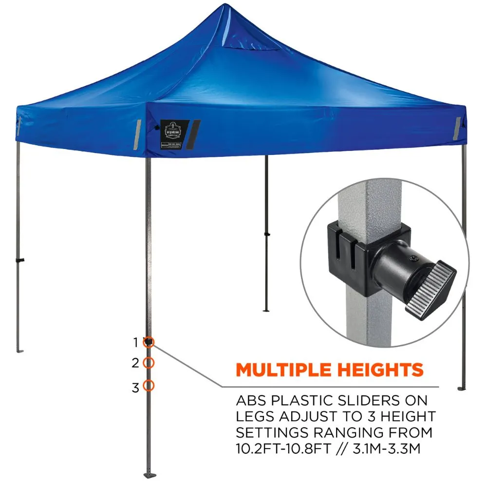 Ergodyne 12977 #6053 Single Blue Enclosed Pop-Up Tent Kit - 10ft x 10ft