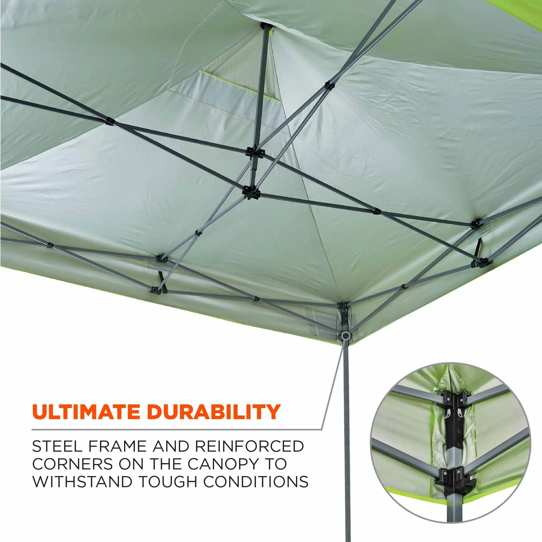 Ergodyne 12983 6052 Single Lime Heavy-Duty Tent Kit Mesh Windows - 10ft x 10ft