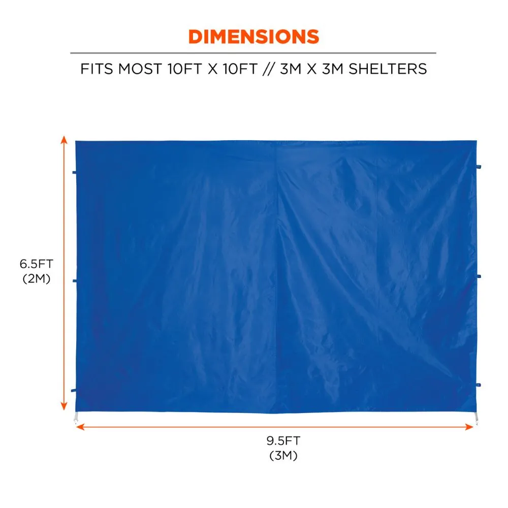 Ergodyne 12985 #6054 Blue Pop-Up Tent Sidewall Kit - 10ft x 10ft