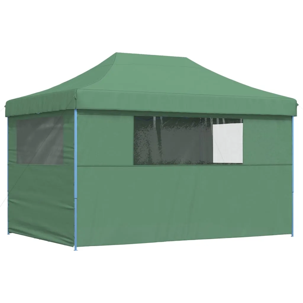 Foldable Party Tent Pop-Up with 4 Sidewalls Green