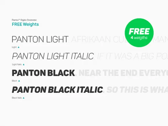 Free Panton font