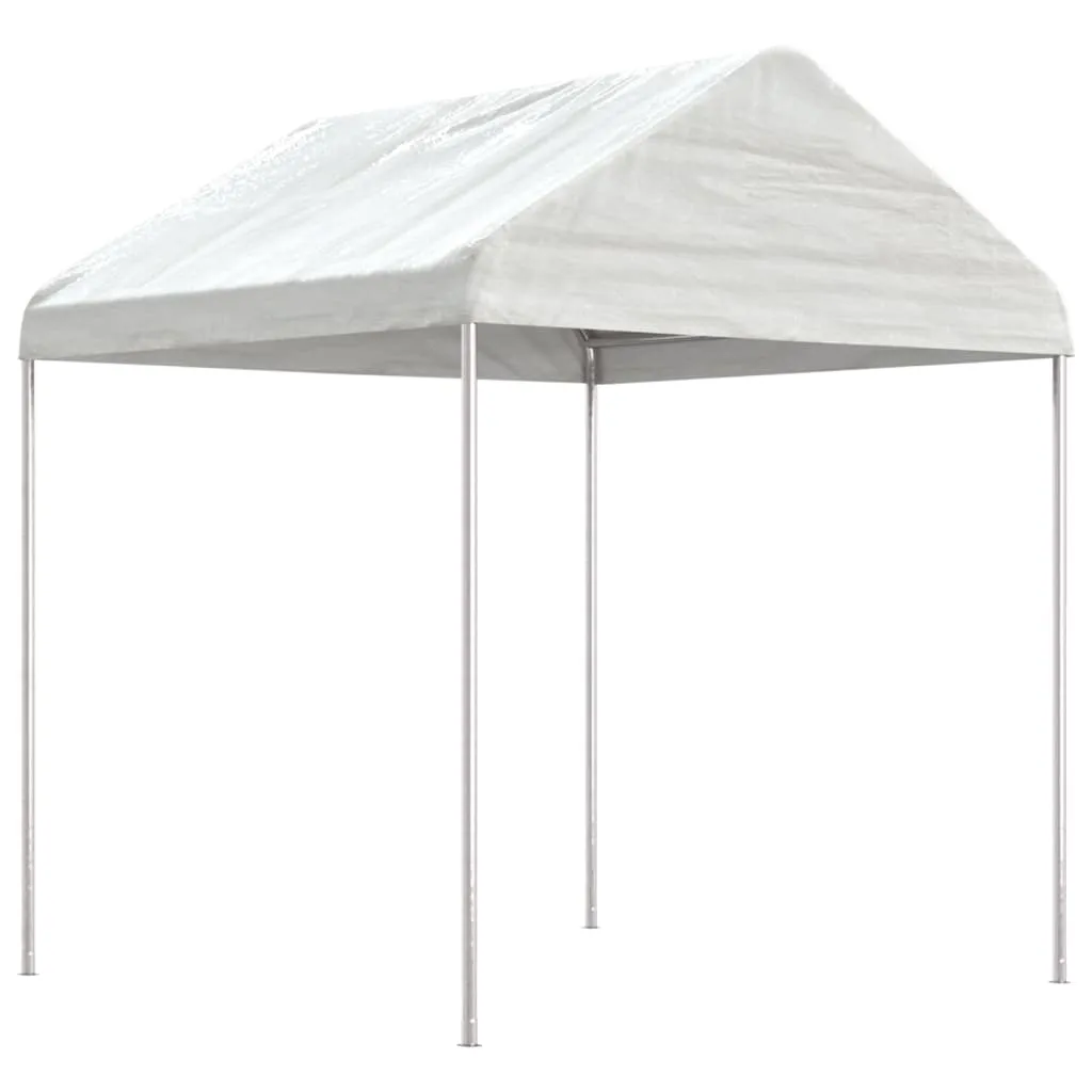 Gazebo with Roof White 15.61x2.28x2.69 m Polyethylene