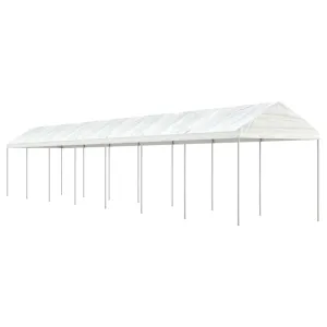 Gazebo with Roof White 15.61x2.28x2.69 m Polyethylene