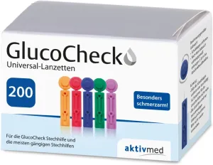 GlucoCheck Universal Lancets - 100 Pack for Efficient and Low Pain Blood Sugar Testing