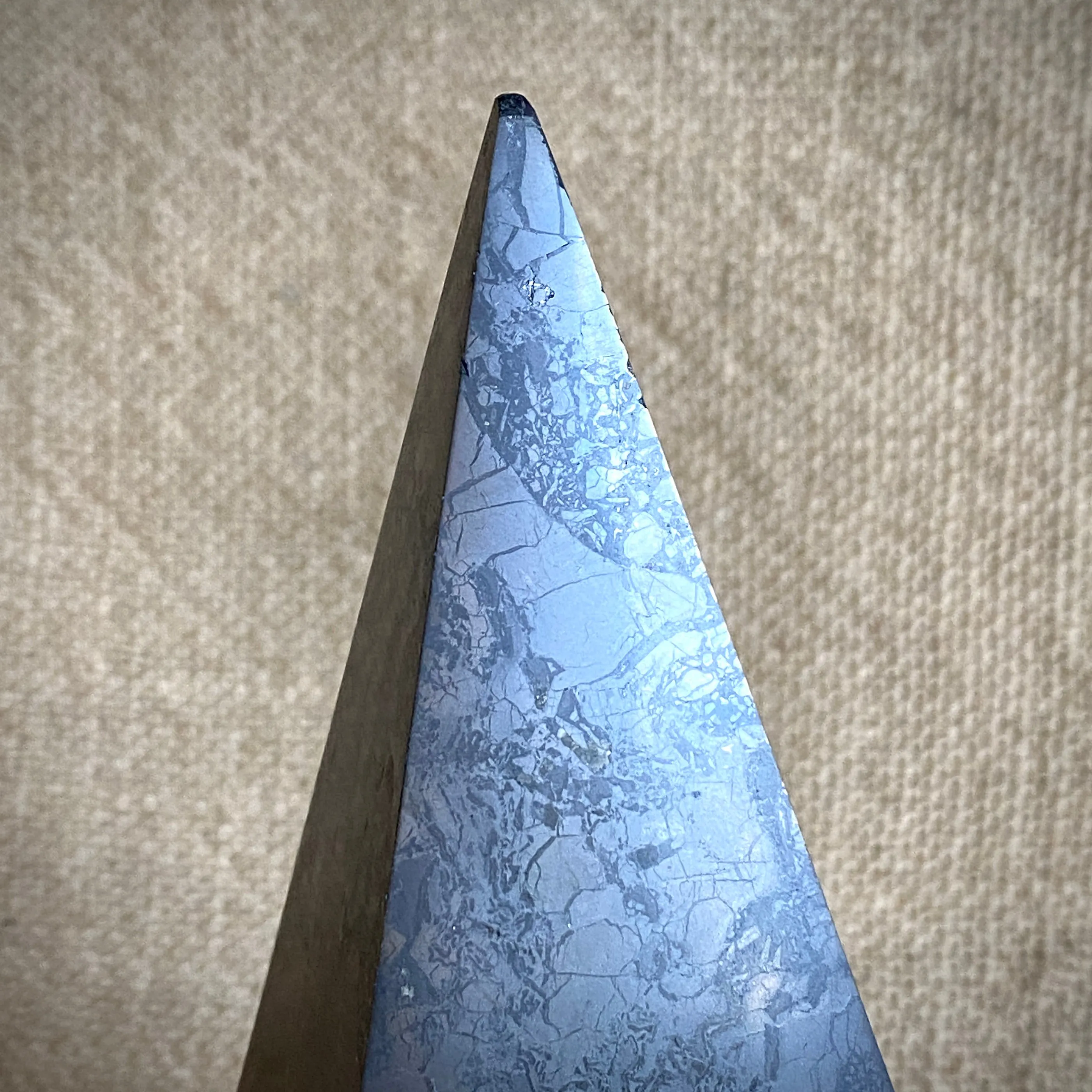 High Shungite Pyramid, 4 Inch Base - Small Chip on Peak