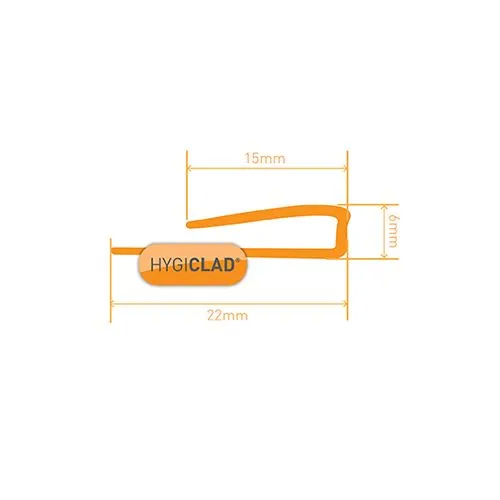 HYGICLAD® J End Trim White - 3050mm