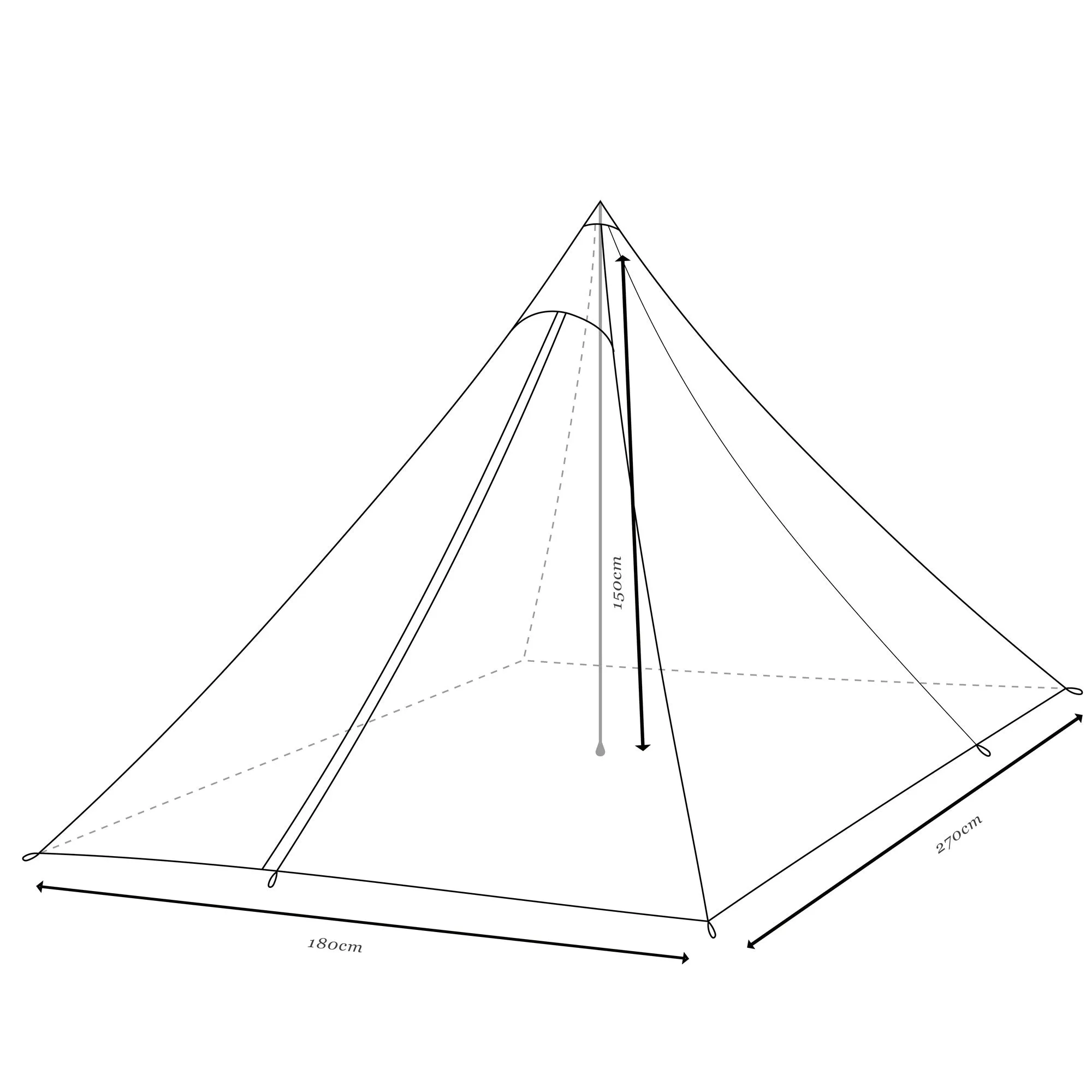 Hypermid 2 Ultralight Pyramid Tent Shelter