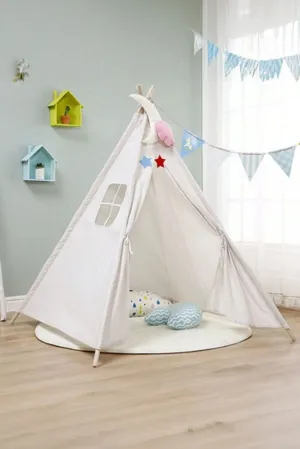 Kids 4 Poles Teepee Play Tent