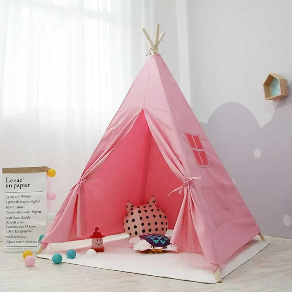 Kids 4 Poles Teepee Play Tent