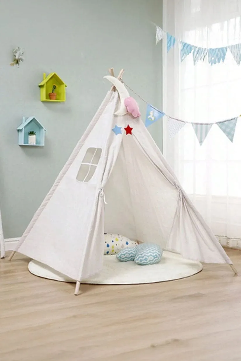 Kids 4 Poles Teepee Play Tent