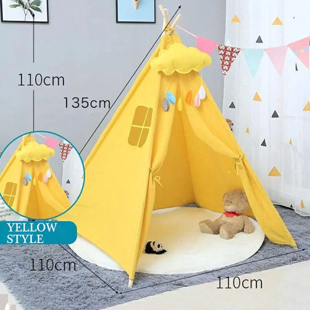 Kids 4 Poles Teepee Play Tent