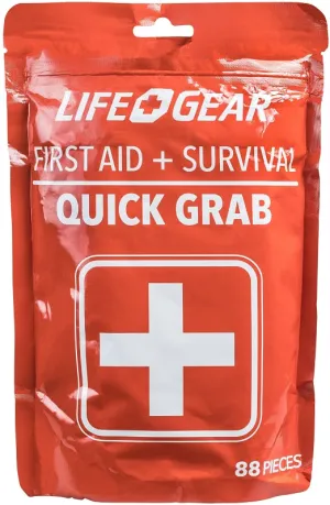 Life Gear 41-3819 First Aid Kit, 88-Piece, Red :CD: QUANTITY: 1