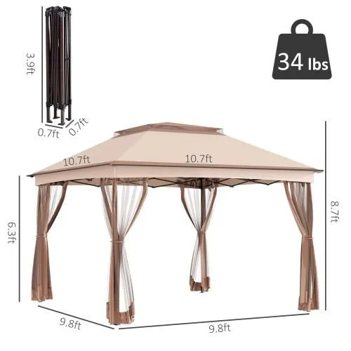 LovelyRLovely Outdoor Patio Gazebo Shelter With Net