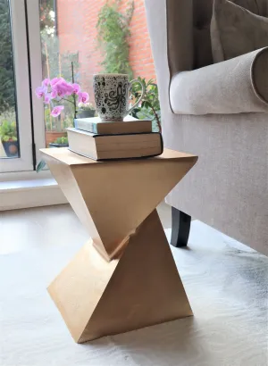 Luxore Pyramid Gold Side Table