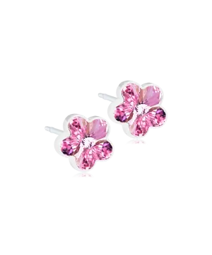 Medical Plastic - Flower Earring Light Rose 6mm Skin Friendly Earrings Ireland