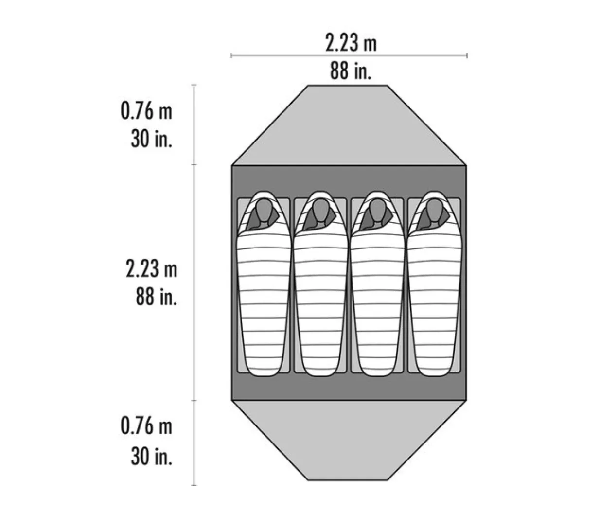 MSR GEAR ELIXIR 4 BACKPACKING TENT V2