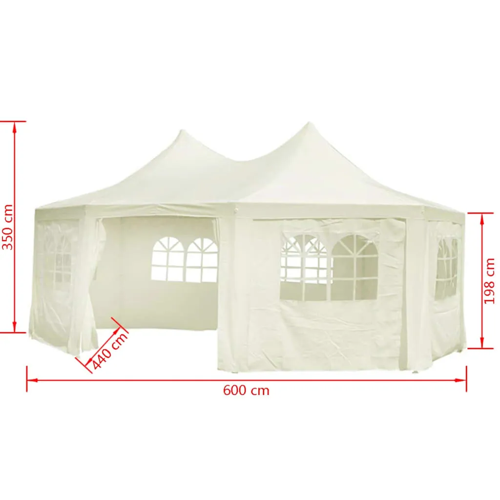 Octagonal Party Tent Cream 6 x 4.4 x 3.5 m