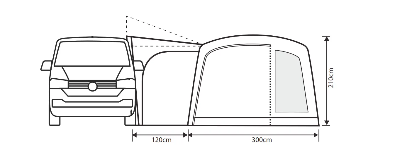 Outdoor Revolution Cayman Curl Mid Drive Away Awning