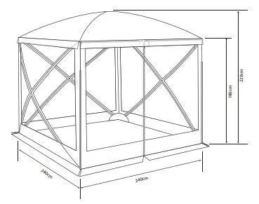 Outdoor Revolution Cayman Screenhouse 4 Freestanding Gazebo