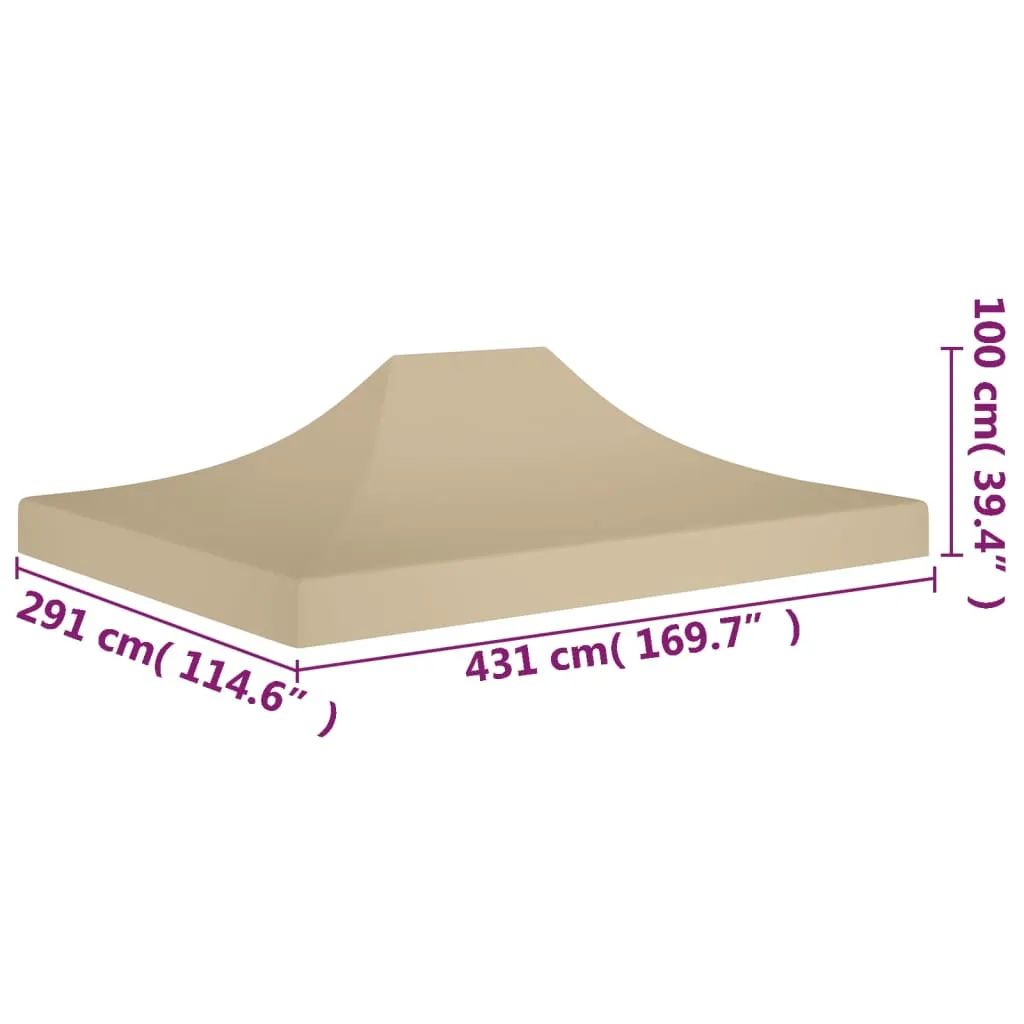 Party Tent Roof 4.5x3 m Beige 270 g/m²