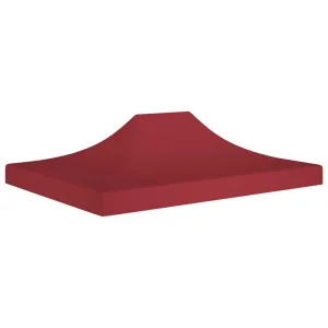 Party Tent Roof 4.5x3 m Burgundy 270 g/m²