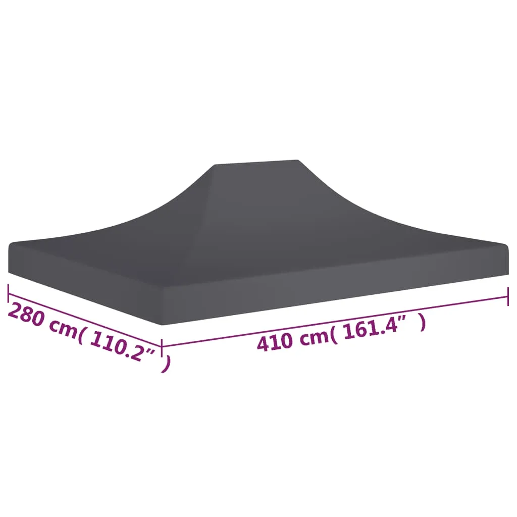 Party Tent Roof 4x3 m Anthracite 270 g/m²