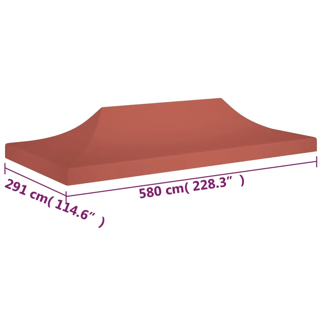 Party Tent Roof 6x3 m Terracotta 270 g/m²