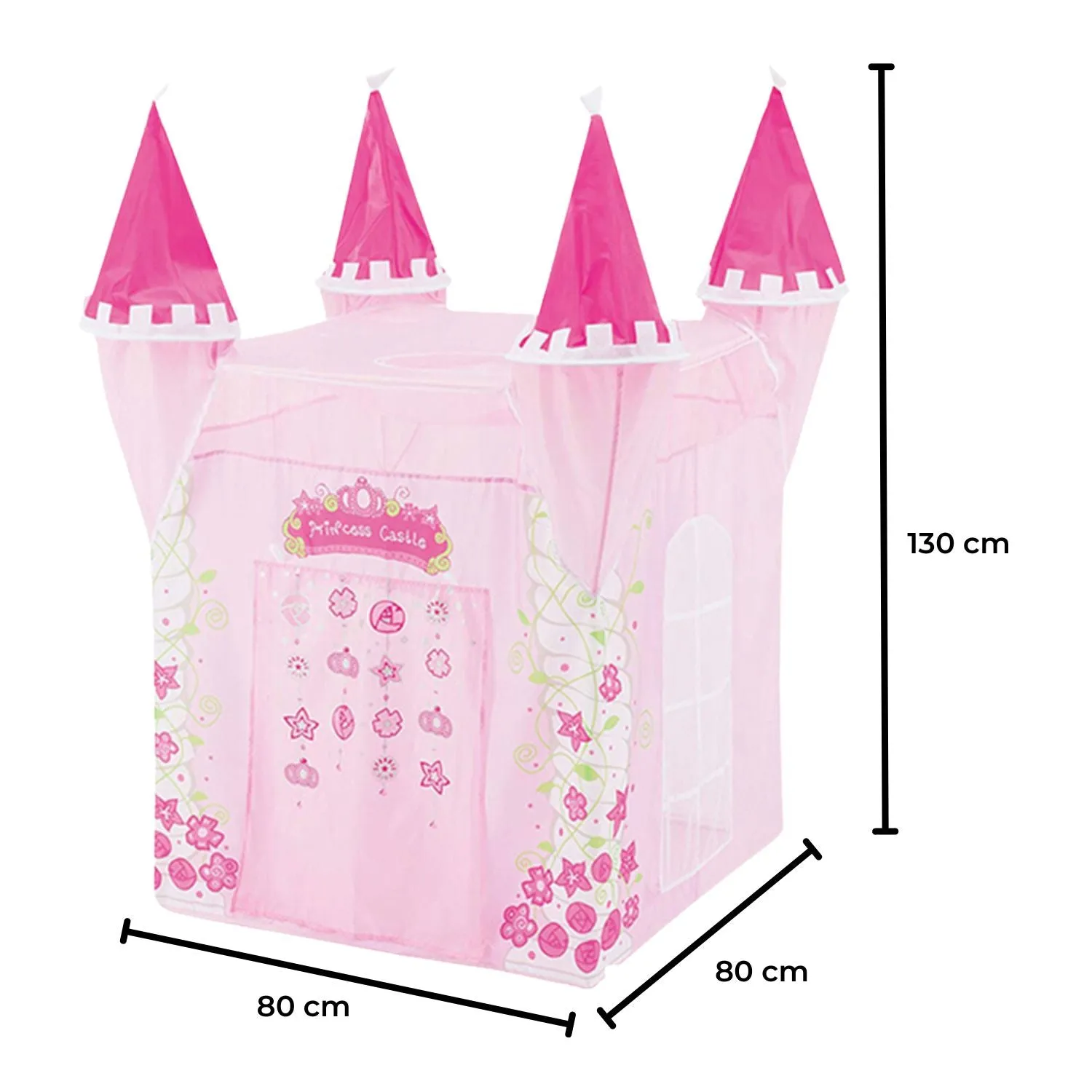 Pink Castle-Inspired Kids Tent, Breathable & Insect-Resistant - Gominimo